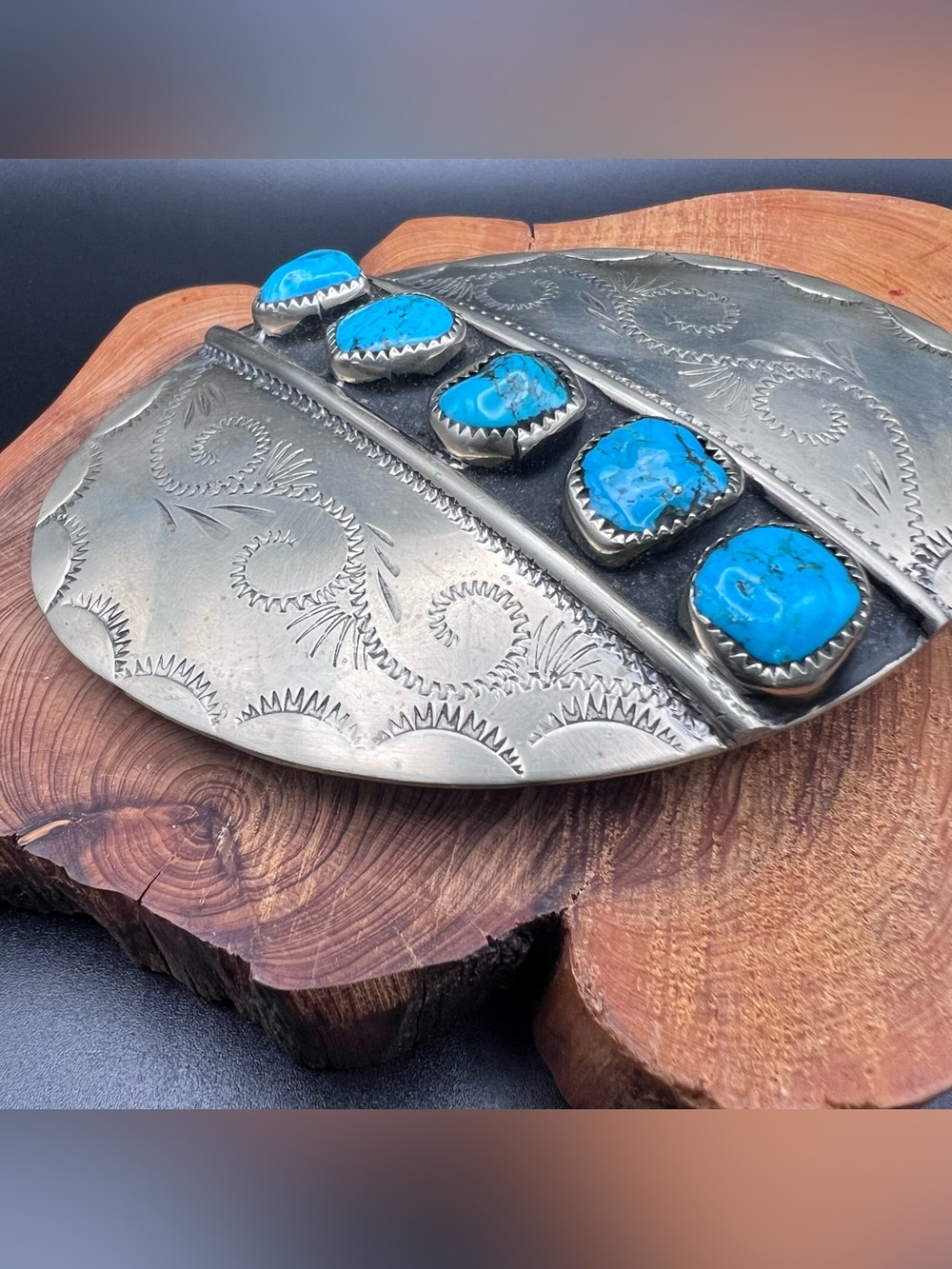 Turquoise Belt Buckle - Picture 2 of 10
